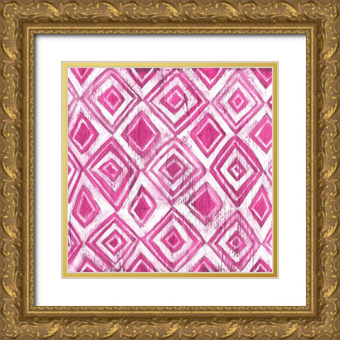 Eclectic Textile I Gold Ornate Wood Framed Art Print with Double Matting by Vess, June Erica