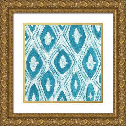 Eclectic Textile IV Gold Ornate Wood Framed Art Print with Double Matting by Vess, June Erica