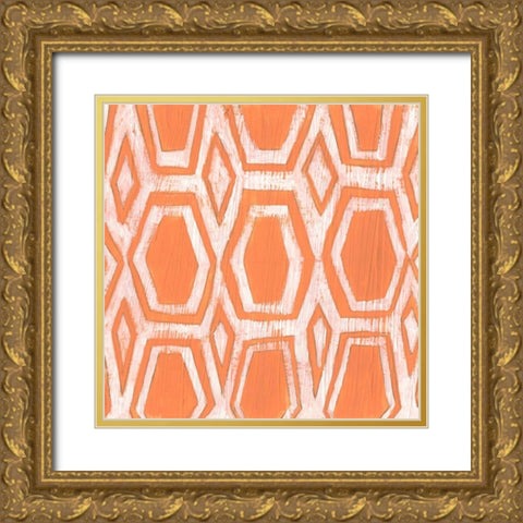 Eclectic Textile V Gold Ornate Wood Framed Art Print with Double Matting by Vess, June Erica