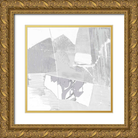 Composition Neutral II Gold Ornate Wood Framed Art Print with Double Matting by Goldberger, Jennifer