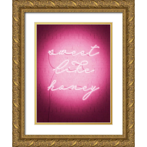 Sweet Neon II Gold Ornate Wood Framed Art Print with Double Matting by Popp, Grace