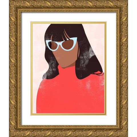 Shades I Gold Ornate Wood Framed Art Print with Double Matting by Popp, Grace