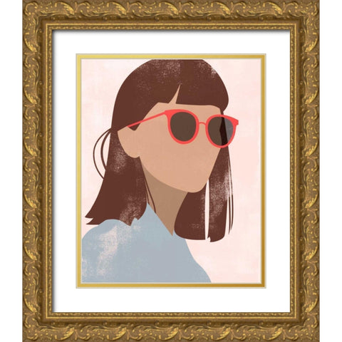 Shades II Gold Ornate Wood Framed Art Print with Double Matting by Popp, Grace