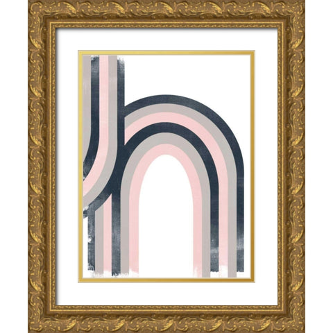 Arc Moderne II Gold Ornate Wood Framed Art Print with Double Matting by Vess, June Erica