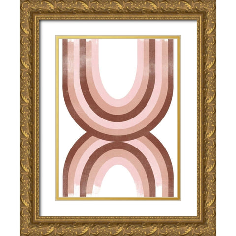 Arc Moderne III Gold Ornate Wood Framed Art Print with Double Matting by Vess, June Erica