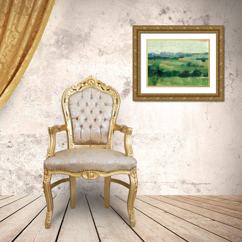 Tree Line Vista II Gold Ornate Wood Framed Art Print with Double Matting by Harper, Ethan
