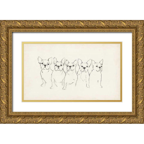 Snuggle Squad I Gold Ornate Wood Framed Art Print with Double Matting by Harper, Ethan