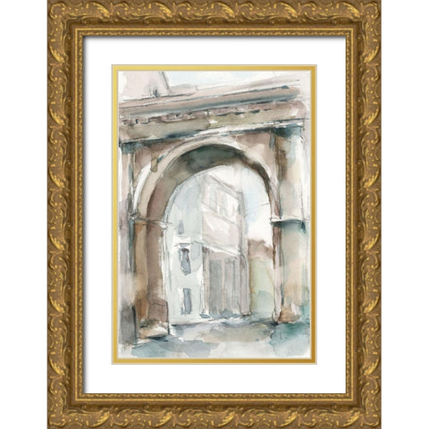 Watercolor Arch Studies III Gold Ornate Wood Framed Art Print with Double Matting by Harper, Ethan