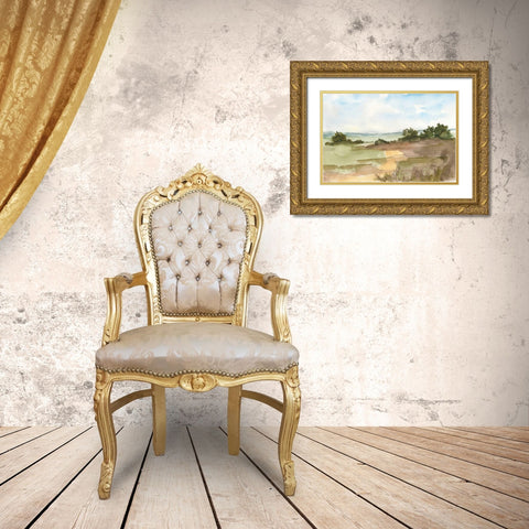 Fall Fields II Gold Ornate Wood Framed Art Print with Double Matting by Harper, Ethan