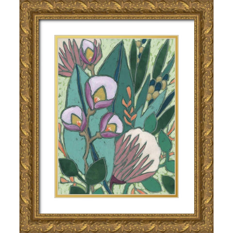 Tropical Reverie I Gold Ornate Wood Framed Art Print with Double Matting by Vess, June Erica