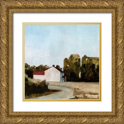 Quiet Farmhouse II Gold Ornate Wood Framed Art Print with Double Matting by Caroline, Emma
