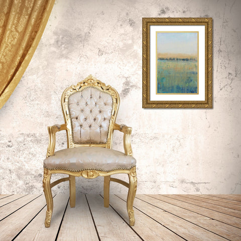 Open Meadow View II Gold Ornate Wood Framed Art Print with Double Matting by OToole, Tim