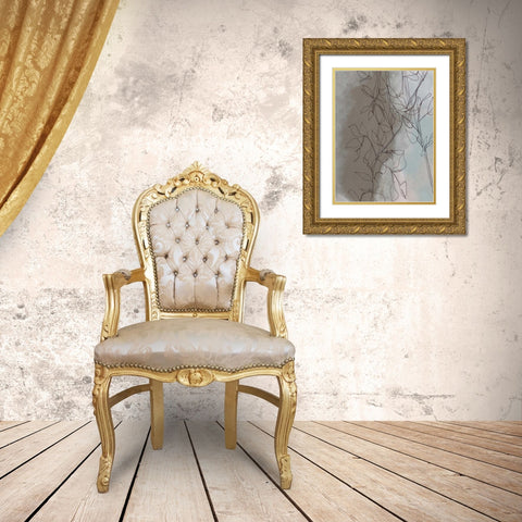 Windy Branch I Gold Ornate Wood Framed Art Print with Double Matting by Moore, Regina
