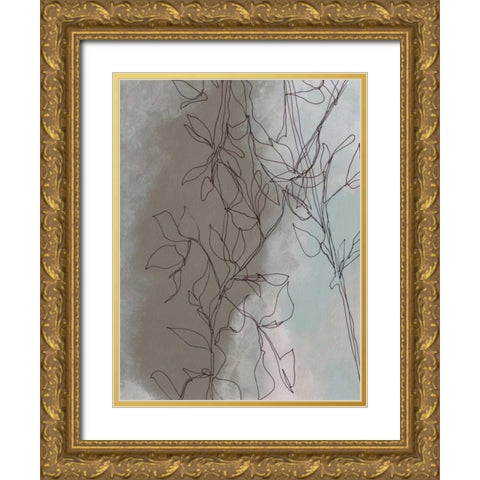 Windy Branch I Gold Ornate Wood Framed Art Print with Double Matting by Moore, Regina