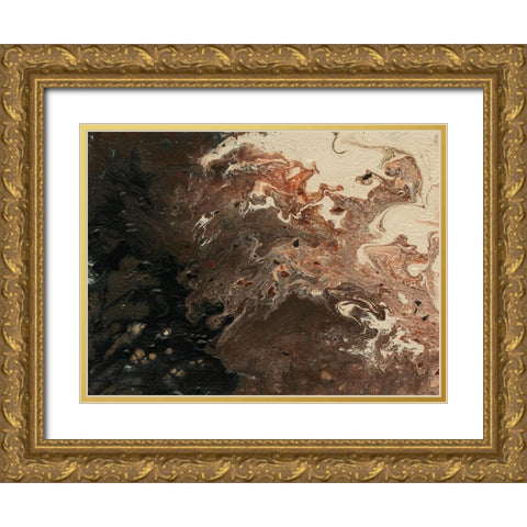 Dark Flow I Gold Ornate Wood Framed Art Print with Double Matting by Moore, Regina