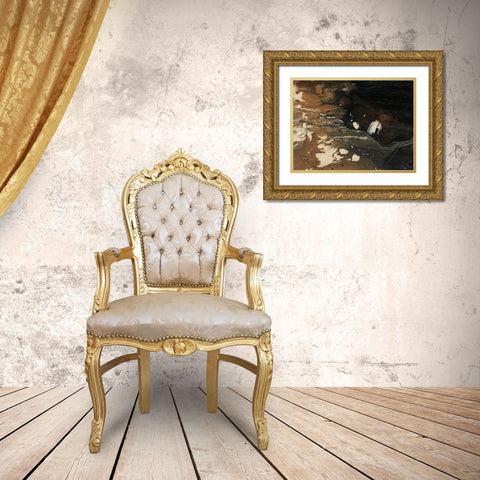 Dark Flow II Gold Ornate Wood Framed Art Print with Double Matting by Moore, Regina
