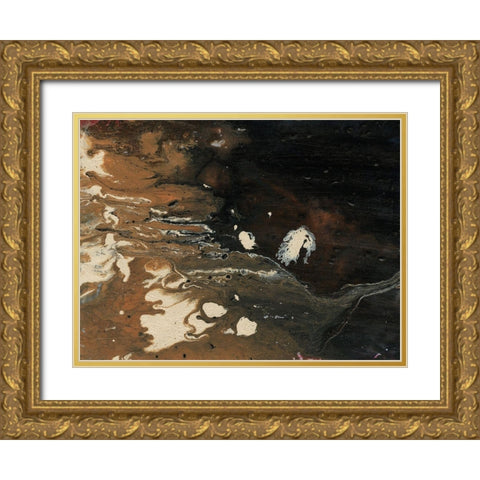 Dark Flow II Gold Ornate Wood Framed Art Print with Double Matting by Moore, Regina