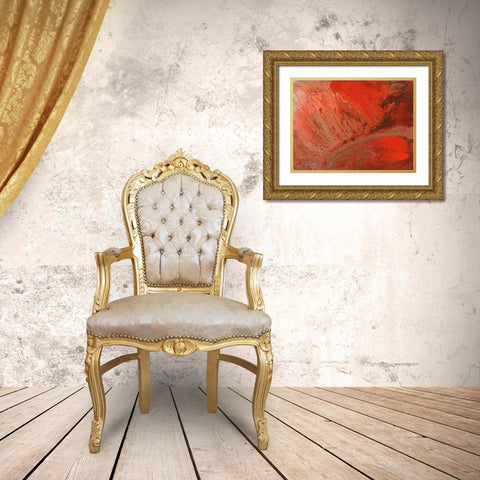 Autumn Bonfire I Gold Ornate Wood Framed Art Print with Double Matting by Moore, Regina