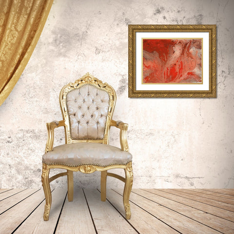 Autumn Bonfire II Gold Ornate Wood Framed Art Print with Double Matting by Moore, Regina