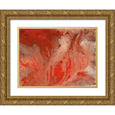 Autumn Bonfire II Gold Ornate Wood Framed Art Print with Double Matting by Moore, Regina