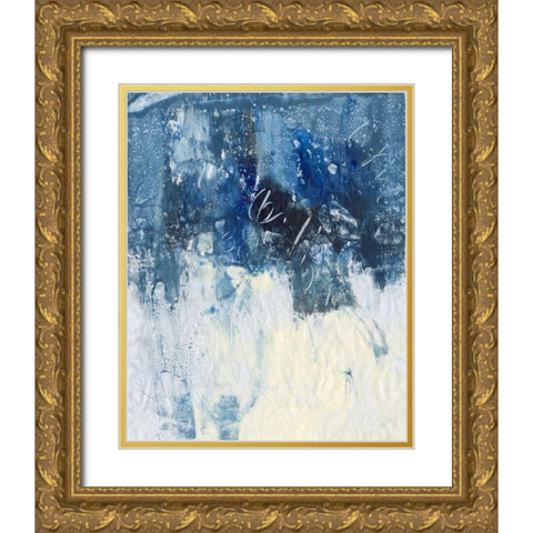 Sky Fall II Gold Ornate Wood Framed Art Print with Double Matting by Combs, Joyce