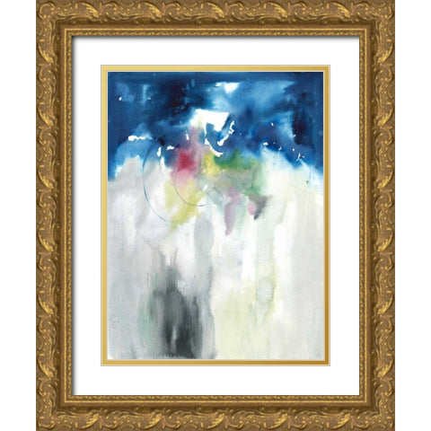 Rising II Gold Ornate Wood Framed Art Print with Double Matting by Combs, Joyce