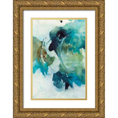 Spring I Gold Ornate Wood Framed Art Print with Double Matting by Combs, Joyce