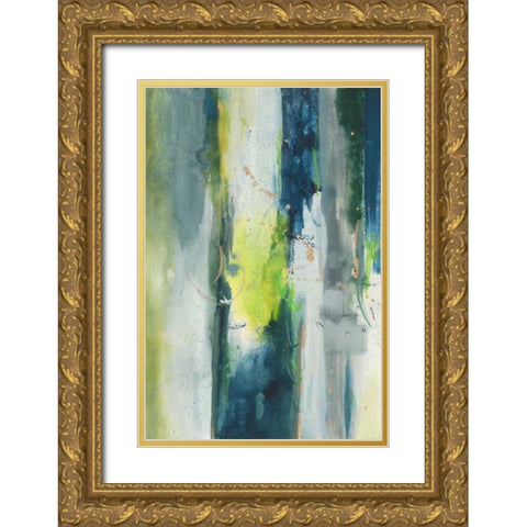 Treetops I Gold Ornate Wood Framed Art Print with Double Matting by Combs, Joyce