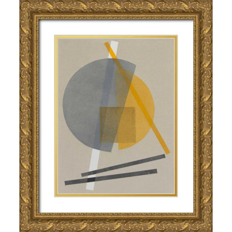 Homage to Bauhaus V Gold Ornate Wood Framed Art Print with Double Matting by Delamater, Rob