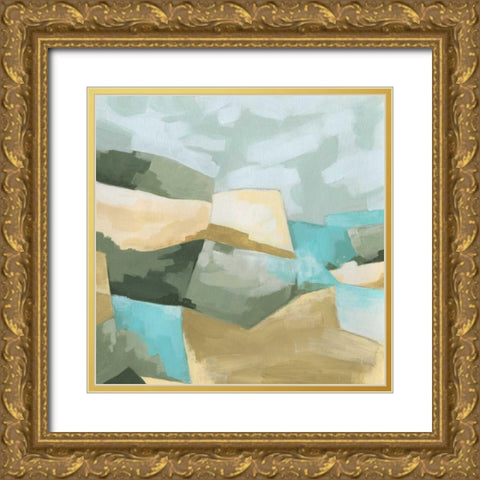Optical Fields I Gold Ornate Wood Framed Art Print with Double Matting by Vess, June Erica