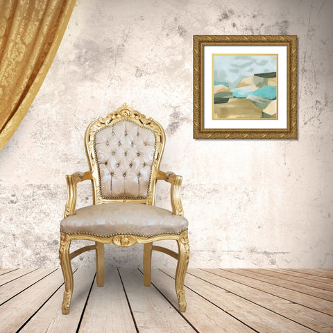 Optical Fields II Gold Ornate Wood Framed Art Print with Double Matting by Vess, June Erica