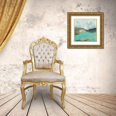 Coastal Crest I Gold Ornate Wood Framed Art Print with Double Matting by Vess, June Erica