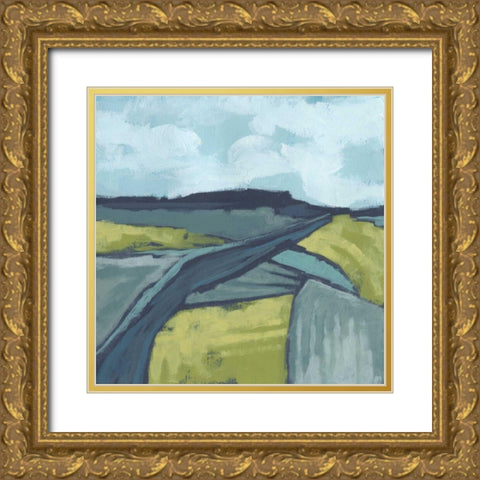 Marshlight Fields II Gold Ornate Wood Framed Art Print with Double Matting by Vess, June Erica