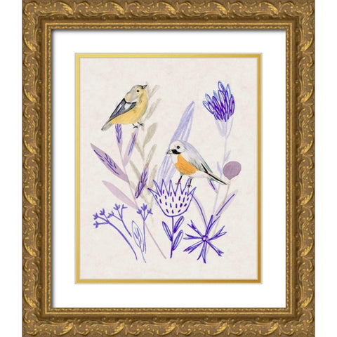 Meander in Violet IV Gold Ornate Wood Framed Art Print with Double Matting by Wang, Melissa