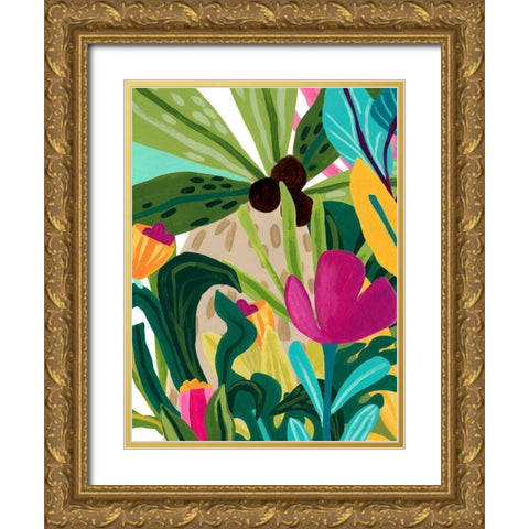Island Thicket II Gold Ornate Wood Framed Art Print with Double Matting by Vess, June Erica