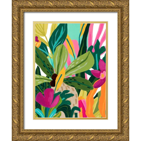 Island Thicket III Gold Ornate Wood Framed Art Print with Double Matting by Vess, June Erica