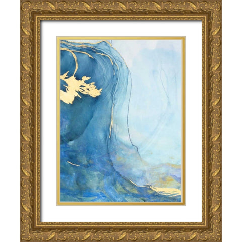 Sea Whirl II Gold Ornate Wood Framed Art Print with Double Matting by Borges, Victoria