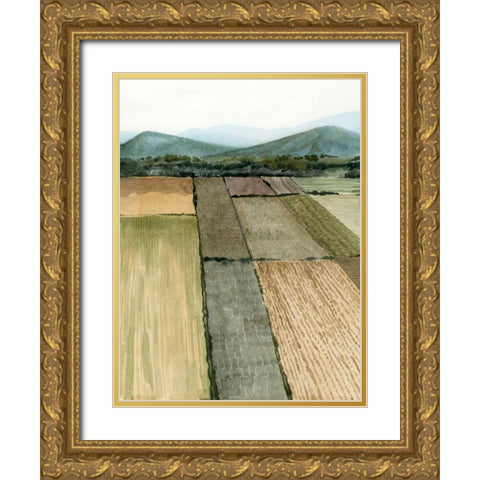 This Land I Gold Ornate Wood Framed Art Print with Double Matting by Popp, Grace