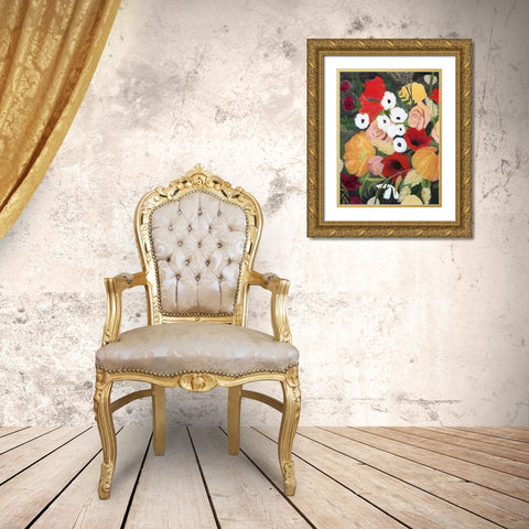 November Bouquet I Gold Ornate Wood Framed Art Print with Double Matting by Popp, Grace