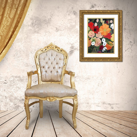 November Bouquet II Gold Ornate Wood Framed Art Print with Double Matting by Popp, Grace