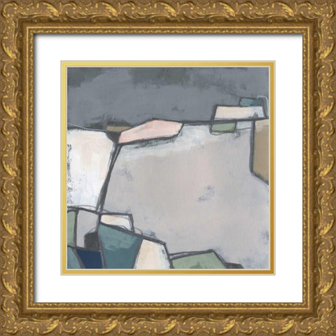 Birds Eye Valley III Gold Ornate Wood Framed Art Print with Double Matting by Vess, June Erica