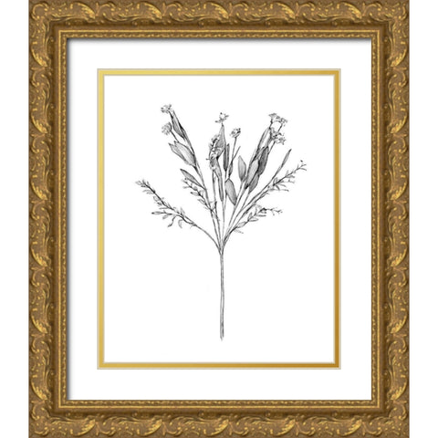 Field Flower I Gold Ornate Wood Framed Art Print with Double Matting by Warren, Annie