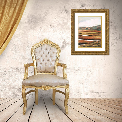 Mountain Field II Gold Ornate Wood Framed Art Print with Double Matting by Borges, Victoria