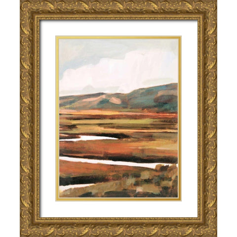 Mountain Field II Gold Ornate Wood Framed Art Print with Double Matting by Borges, Victoria
