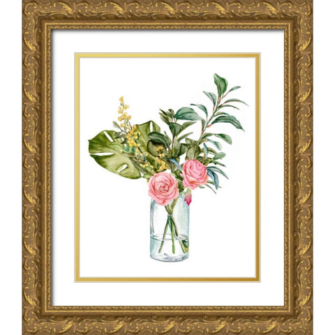 Potpourri I Gold Ornate Wood Framed Art Print with Double Matting by Wang, Melissa