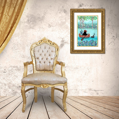 Forest Creatures II Gold Ornate Wood Framed Art Print with Double Matting by Conway, Kim