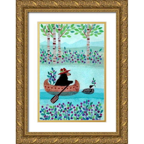 Forest Creatures II Gold Ornate Wood Framed Art Print with Double Matting by Conway, Kim