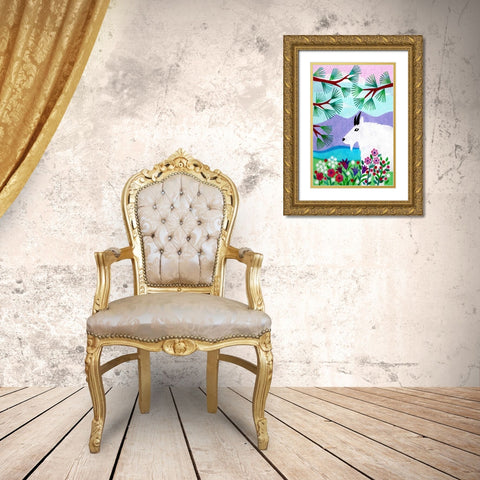 Forest Creatures V Gold Ornate Wood Framed Art Print with Double Matting by Conway, Kim