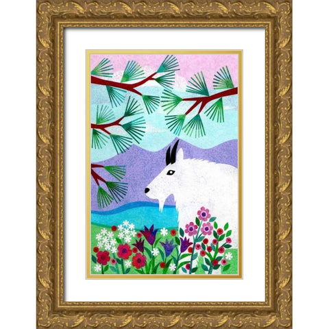 Forest Creatures V Gold Ornate Wood Framed Art Print with Double Matting by Conway, Kim