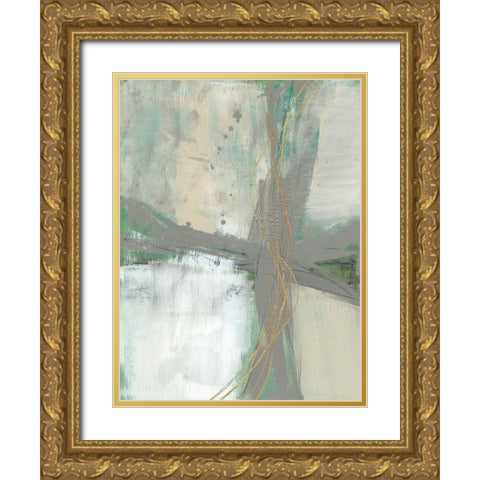 Golden Weave II Gold Ornate Wood Framed Art Print with Double Matting by Goldberger, Jennifer